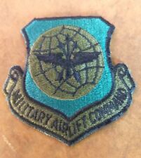 USAF MILITARY AIRLIFT COMMAND PATCH SUBDUED KY18-1 SHIELD 1970? NEW picture