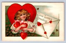VINTAGE VALENTINE TRUE LOVE'S GREETING ~ 1909 POSTCARD BI picture