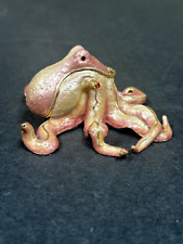 Vintage Octopus Enamel Bejeweled Trinket Box. picture