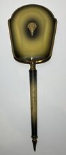 Vintage Yellow and Gold Enamel Vanity Hand Mirror Art Deco Antique picture