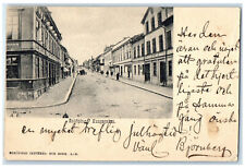 c1905 Street Scene Enkoping Kungsgatan Sweden Posted Antique Postcard picture