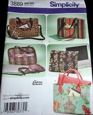 Simplicity Andrea Schewe Pattern 3889 Laptop Sleeve Computer Bag & Tote Uncut picture