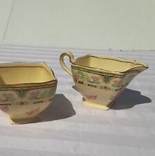 Vintage Royal Winton Grimwades English Porcelain Creamer & Sugar Set 2 Pc picture