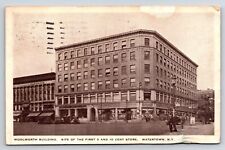 Postcard Woolworth Building Site of the First 5 and 10 Cent Store Watertown, NY picture