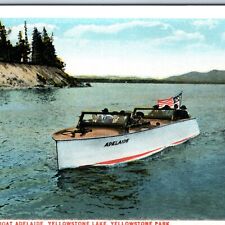 c1910s JE Haynes Speedboat Adelaide Nice Litho Yellowstone Lake Park #22661 A222 picture