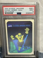 1990 Marvel Universe Impel Cosmic Spider-Man Hologram #MH1 PSA 9 Mint picture