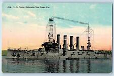 San Diego California	CA Postcard U. S. Cruiser Colorado Exposition c1910 Antique picture
