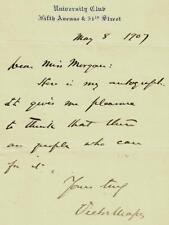 “American playwright” Victor Mapes Hand Written Letter Dated 1907 picture