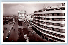 Casablanca Morocco Postcard Aerial View Place De France c1940's RPPC Photo picture