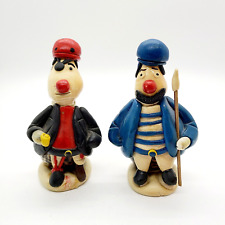 Vintage Hand Made Philippines Sailor Pirate Seashell Figurines 4.5  Beach Decor picture