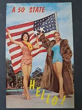 Postcard A 50 State Hello Women In Bathing Suits Bikinis  picture