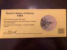 Deed to Statue of Liberty picture