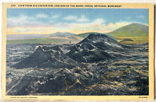 Idaho Craters of the Moon National Monument Big Crater Rim View Postcard -  A6 picture