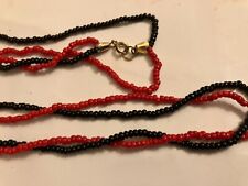vintage ESTATE LONG SEED BEAD DOUBLE STRAND NECKLACE picture