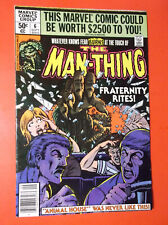 MAN-THING # 6 (Volume 2) FN- 5.5 - 1980 NEWSSTAND EDITION - CHRIS CLAREMONT picture