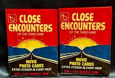 👀 1978 Close Encounters of the Third Kind Topps Movie Wax Packs Two (2) 👀 picture