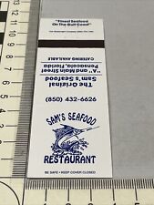 Vintage Matchbook Cover  Sam’s Seafood Restaurant  Pensacola, FL. gmg  Unstruck picture