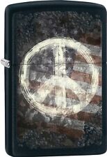 Zippo 2015 United States of America Peace On Flag Black Matte Lighter 28864 NEW picture