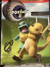 Extremely Rare—NM+ Beckett Pokémon Charmander/Squirtle Baseball Poster C. 2001 picture