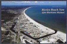 Florida Chrome Postcard Mexico Beach Aerial After Hurricane Michael picture