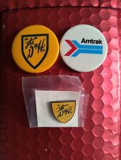 Amtrak/D & H Train Pins Buttons- Lot of 3 picture