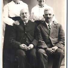 ID'd c1910s Old Married Couple RPPC Man Women Real Photo Ida Ben Willoughby A159 picture
