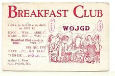 1961 QSL: W0JGD – Walter L. Kuss – Ellis Prairie, Missouri - Breakfast Club QSL picture