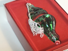 2000 Lenox Germany Color GEMS EMERALD Green Teardrop Christmas Ornament 5.25