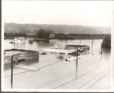 Waterbury Beef Co & RR line 1955 Flood photo CT picture