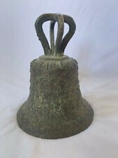 Vtg 1818 BRONZE MISSION BELL, Large Antique Spanish Colonial Mexico Brass Church picture