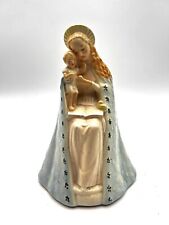 Vintage Catholic Madonna & Child Statue Roman Art Robia Ware 399 picture