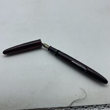 VINTAGE SHEAFFER'S Red Black MARBLE LEVER FILL FOUNTAIN PEN 14k NIB picture