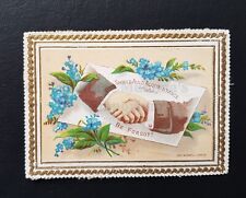 c1890s New Year Greeting - with gilt borders and decorative edging (small) picture