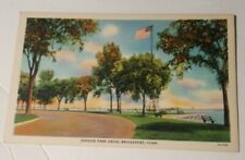 Vintage 1930s linen postcard Seaside Park Drive Bridgeport Connecticut picture