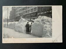 Postcard Men Standing Next to Huge Snowbank Main Street - Chilkoot Pass Rush 98 picture
