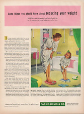 1948 Parke Davis Should Know Reducing Weight Scales Girl Lady Vtg Print Ad L27 picture
