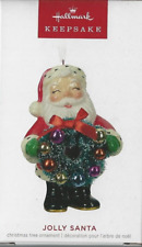Hallmark 2023 Retro Jolly Santa Christmas Porcelain Ornament Keepsake NEW picture