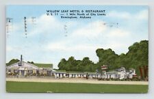 Willow Leaf Motel Restaurant Motor Lodge Birmingham Alabama VTG AL Postcard Ad picture