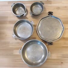 Vintage Guardian Ware 5-piece Cookware Set Pans Aluminum - no lids picture