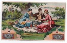 Franco-CaliforniaPacking Co  Victorian trade card  Family picnic  Product images picture