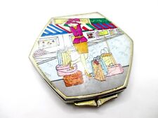 Vintage Purse Hand Mirror Lady Shopping Dual Compact Custom Design picture