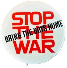 STOP THE WAR -BRING THE BOYS HOME  1967-Anti War Demonstration Button picture