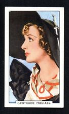 GERTRUDE MICHAEL 1935 GALLAHER PORTRAITS OF FAMOUS STARS #2 EXMINT NICE CORNERS picture