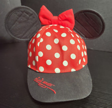 NEW Walt Disney World Minnie Mouse Ears Bow hat cap snapback Polka Dots picture