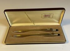 Vintage Cross 1/20 10K Yellow Gold Filled Pen And Pencil Set In Original Box picture