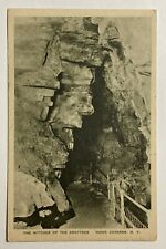 NY Postcard ALBERTYPE - The Witches Of The Grottoes - Howe Caverns vtg Linen F1 picture