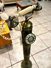 Vintage Cast Brass Floor Phone Majesty 38