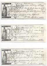 CIVIL WAR BOUNTY MONEY Notes Set: $25 $100 $200 Harrison County, IN 1865 picture