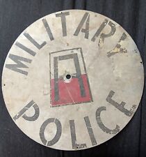 Double Sided Round Antique MILITARY POLICE Metal Sign picture