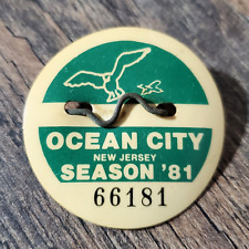 1981 Ocean City NJ Seasonal Beach Tag OC New Jersey picture